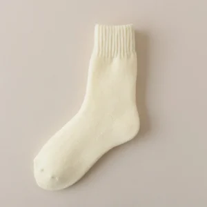 cream fleece socks